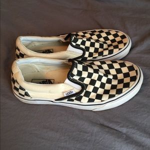 Checkered Slip On Vans